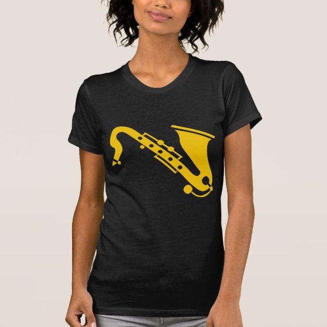 T-shirt Saxophone - Ambre (Devant)