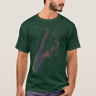 T-shirt Saxophone Art Purple Mix