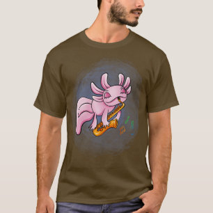 T-shirt Saxophone Axolotl