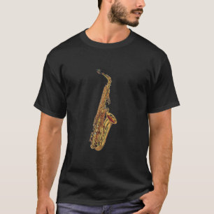 T-shirt Saxophone d'alto/chemise clef triple