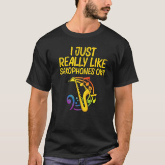 T-shirt Saxophone For Men Women Reed Instrument