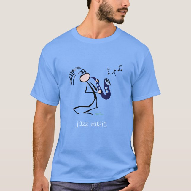 T-shirt Saxophone Jazz (Devant)