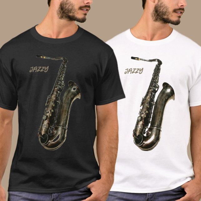 T-shirt Saxophone Jazzy Photographie (Créateur téléchargé)