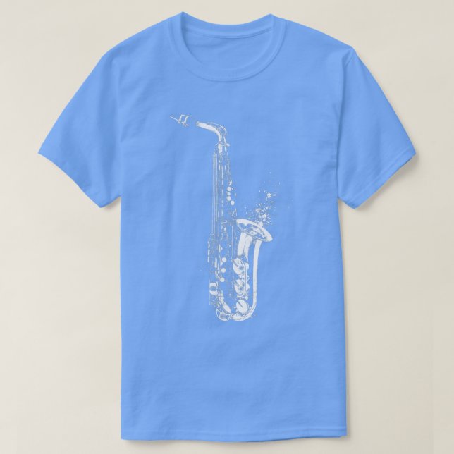 T-shirt Saxophone, Musique, Jazz, Blues, Rock, (Design devant)