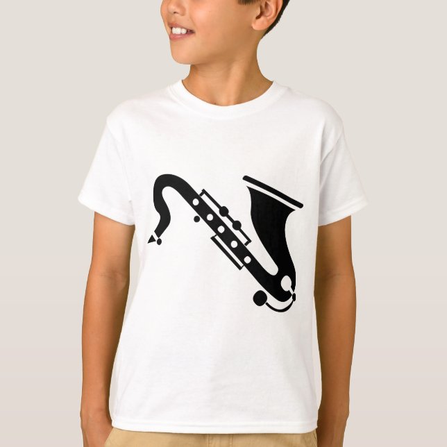 T-shirt Saxophone - Noir (Devant)