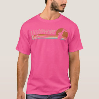 T-shirt Saxophone Papa For Men Père Retro Jazz Musicien S