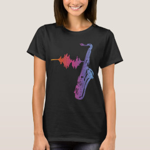 T-shirt Saxophone Reeds Sound Frequency Saxophoniste Mouth