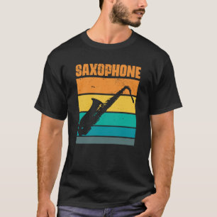 T-shirt Saxophone rétro Instrument de musique Vintage Saxo