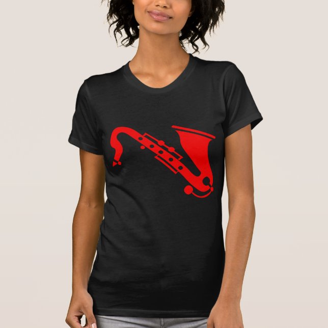 T-shirt Saxophone - Rouge (Devant)