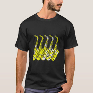 T-shirt Saxophone Sax Musical Instrut