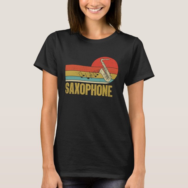T-shirt Saxophone Saxaphone Player Music Jazz Tenor  2 (Devant)