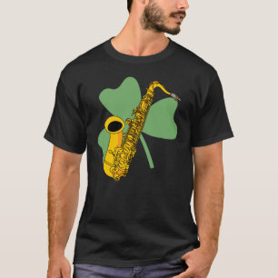 T-shirt Saxophone shamrock