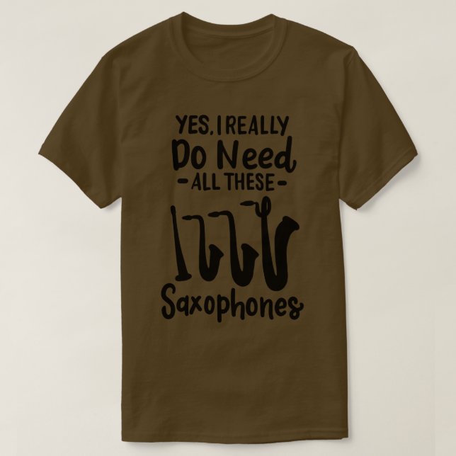 T-shirt Saxophone Types 1 (Design devant)
