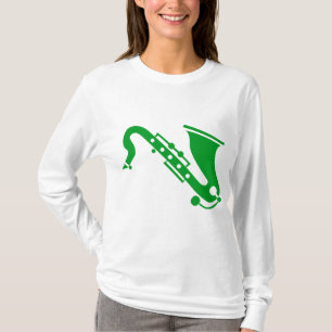 T-shirt Saxophone - Vert herbe