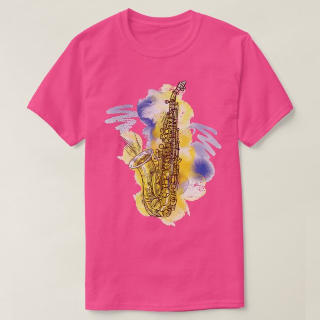 T-shirt Saxophone vintage (Design devant)