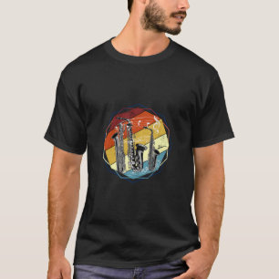 T-shirt Saxophoniste Jazz instrument de musique Retro Saxo