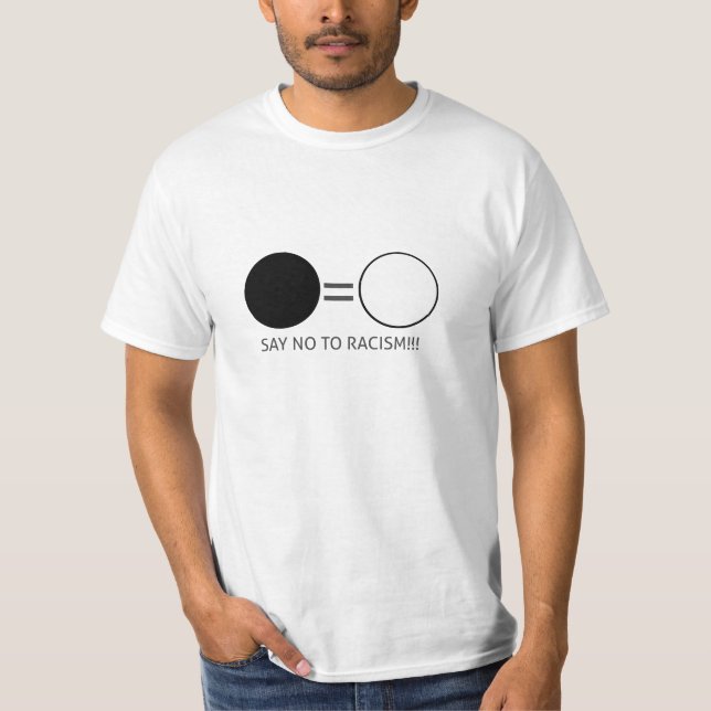 T-shirt Say non to racism ! ! ! (Devant)