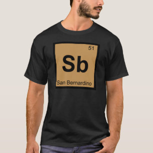 T-shirt Sb - San Bernardino Californie Symbole de chimie