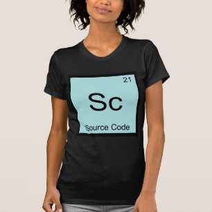 T-shirt Sc - Code Source Symbole d'élément de chimie drôle