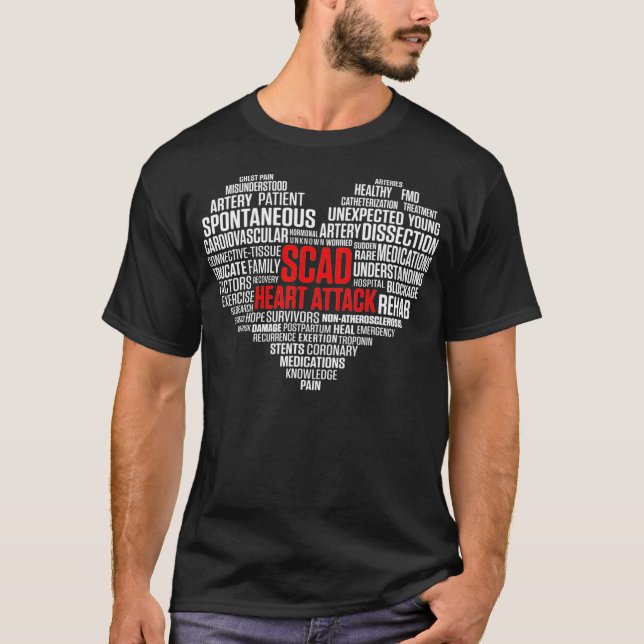 T-shirt SCAD Heart Attack Survivor Patient Warrior Awarene (Devant)
