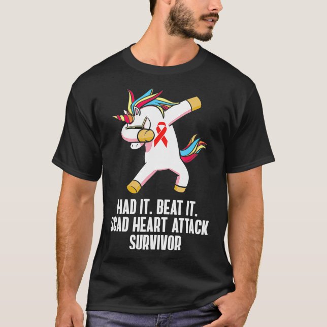 T-shirt SCAD Heart Attack Survivor Signale US Warrior Awar (Devant)