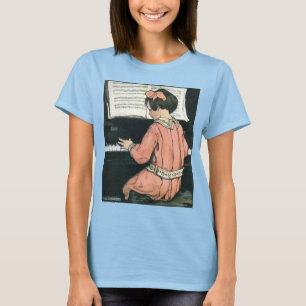 T-shirt Scales de Jessie Willcox Smith, Piano Music Girl