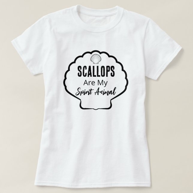 T-shirt Scallops Are My Spirit Animal – Women’s Shelling T (Design devant)