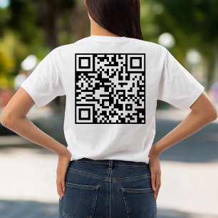 T-shirt Scan Qr Code Drôle Cadeau Pour Lui Son Texte Perso
