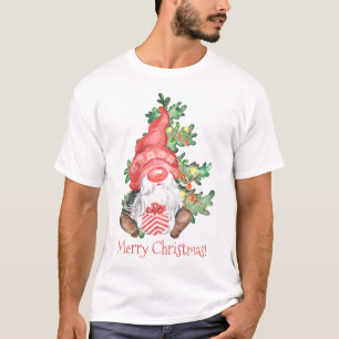T-shirt Scandinave Joyeux Noël Gnome Amusant