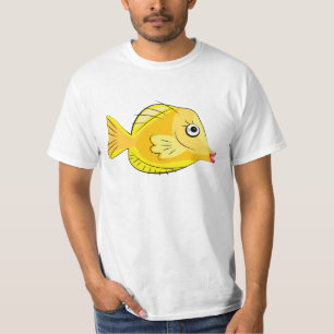 T-shirt Scaphandre tropical jaune de poissons de Tang