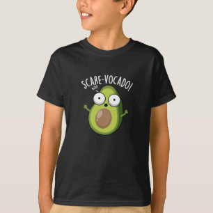 T-shirt Scare-vocaco Funny Avocado Pun Dark BG