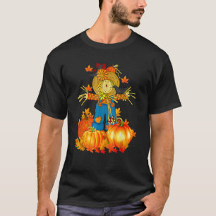 T-shirt Scarecrow Automne Bonjour Automne Citrouille Thank