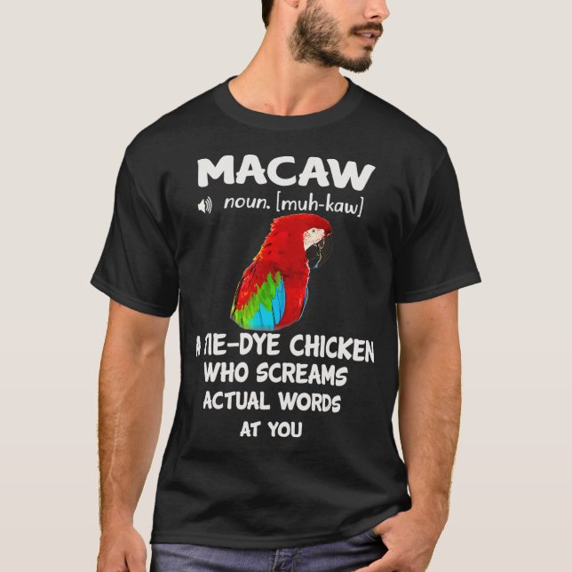 T-shirt Scarlet Macaw drôle Définition Macaw (Devant)