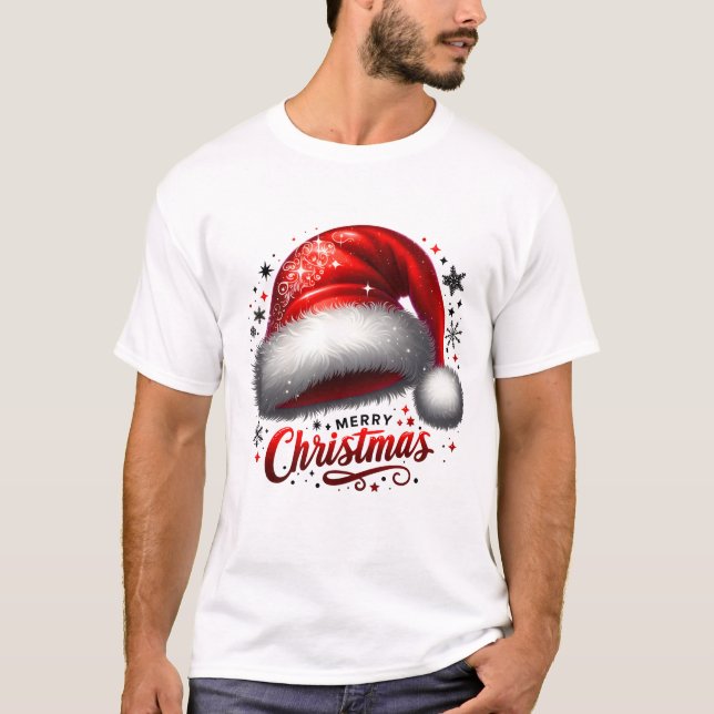 T-shirt Scarlet Santa Hat Glow (Devant)