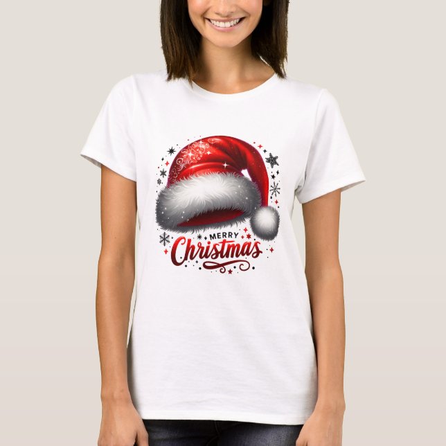T-shirt Scarlet Santa Hat Glow (Devant)