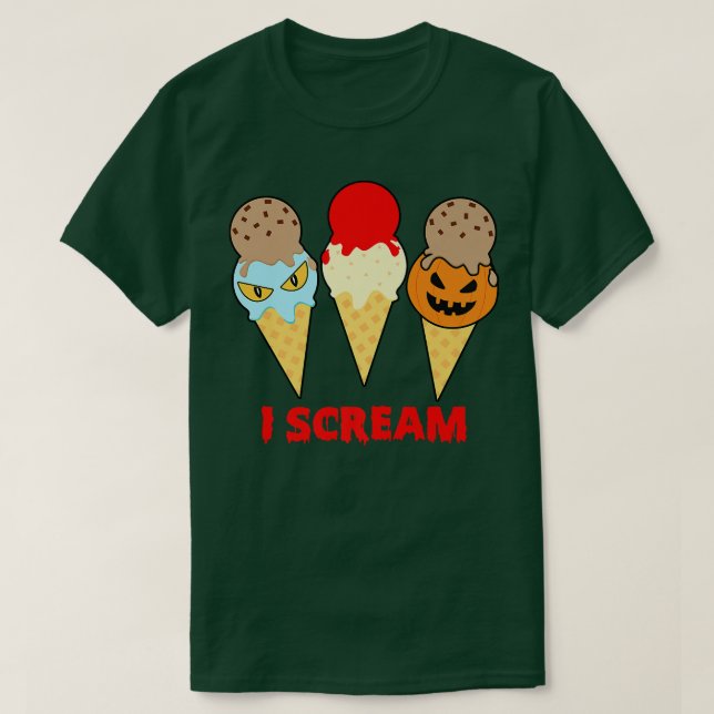 T-shirt Scary éffrayant Halloween femme design cri (Design devant)