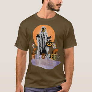 T-shirt Scary éffrayant Halloween vibes sorcière drôle de