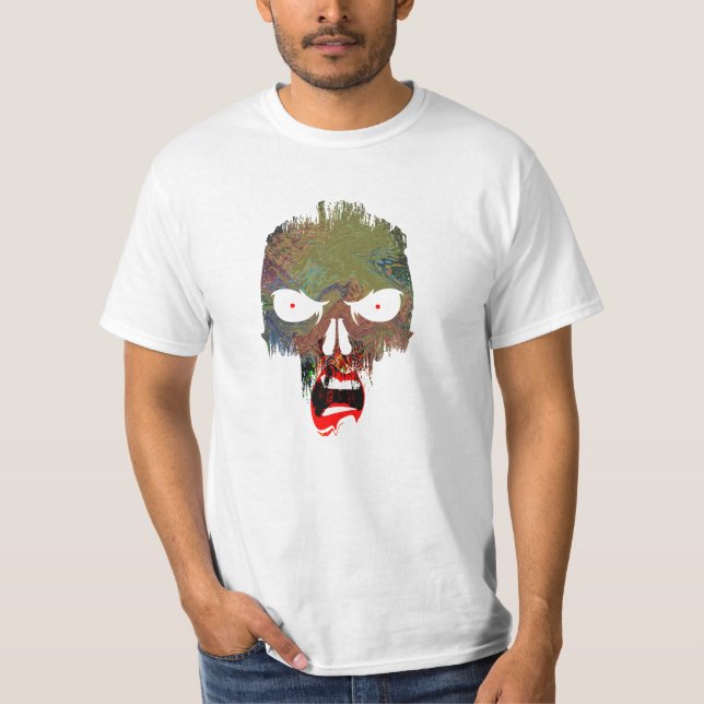 T-shirt Scary Halloween Malin Pirate Crâne Cri Costume de  (Devant)
