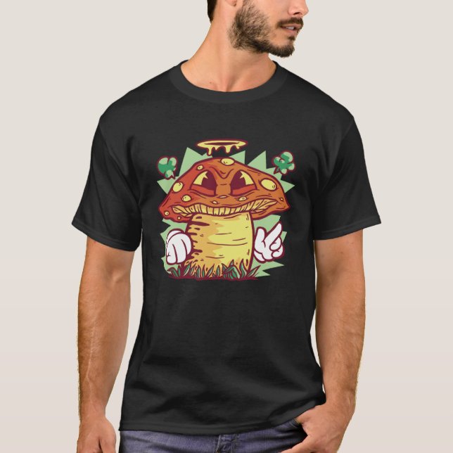 T-shirt Scary mushroom creepy angry (Devant)