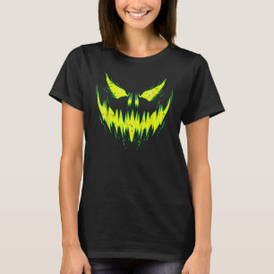 T-shirt Scary Pumkin Jack O Lantern Face Halloween Men Bo