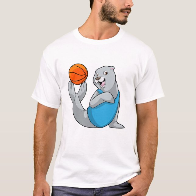 T-shirt Sceau à Basketball Sports (Devant)