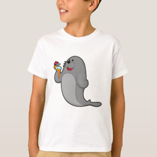 T-shirt Sceau à boire avec du jus