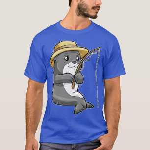 T-shirt Sceau à la pêche avec Casquette de canne à pêche
