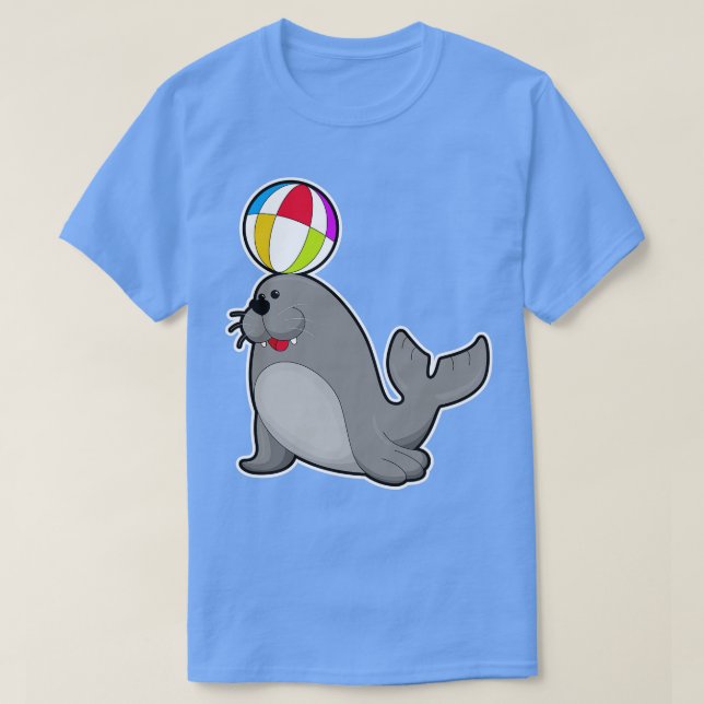 T-shirt Sceau aux sports nautiques avec water polo (Design devant)