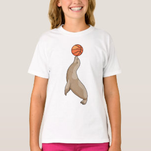 T-shirt Sceau avec basket-ball