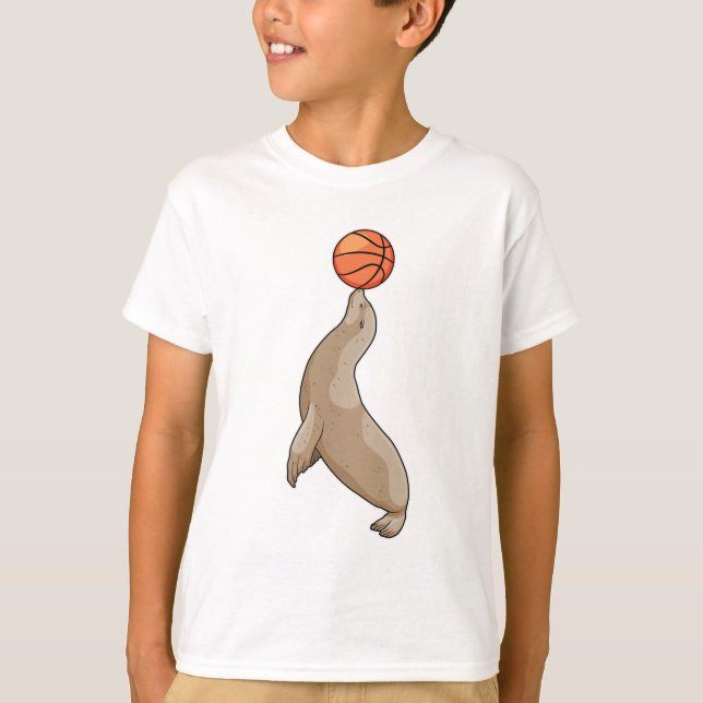 T-shirt Sceau avec basket-ball (Devant)