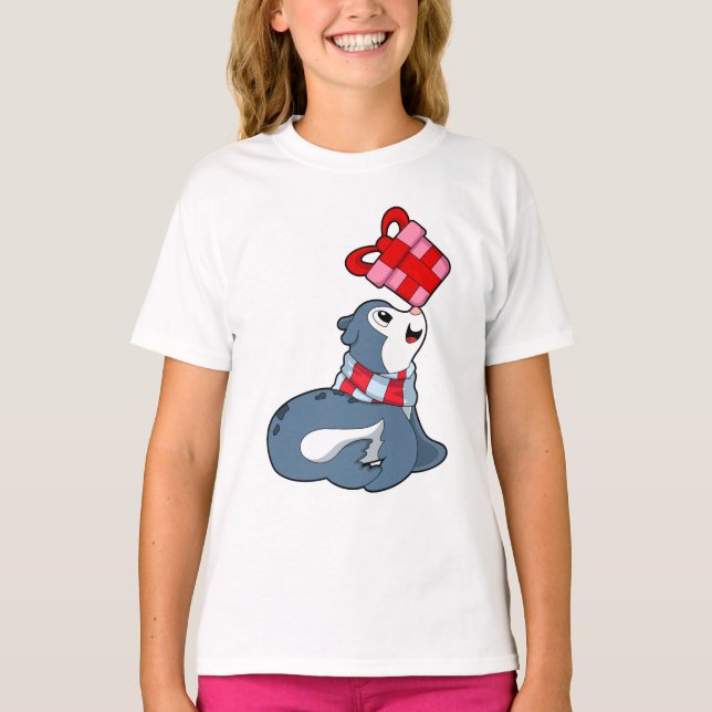 T-shirt Sceau avec cadeau (Devant)