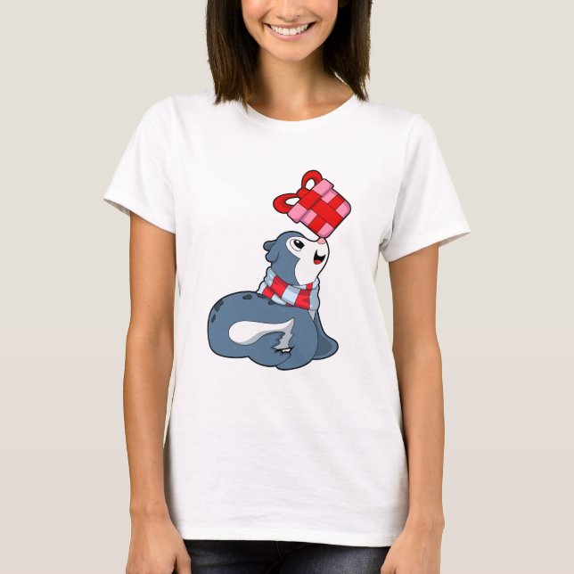 T-shirt Sceau avec cadeau (Devant)