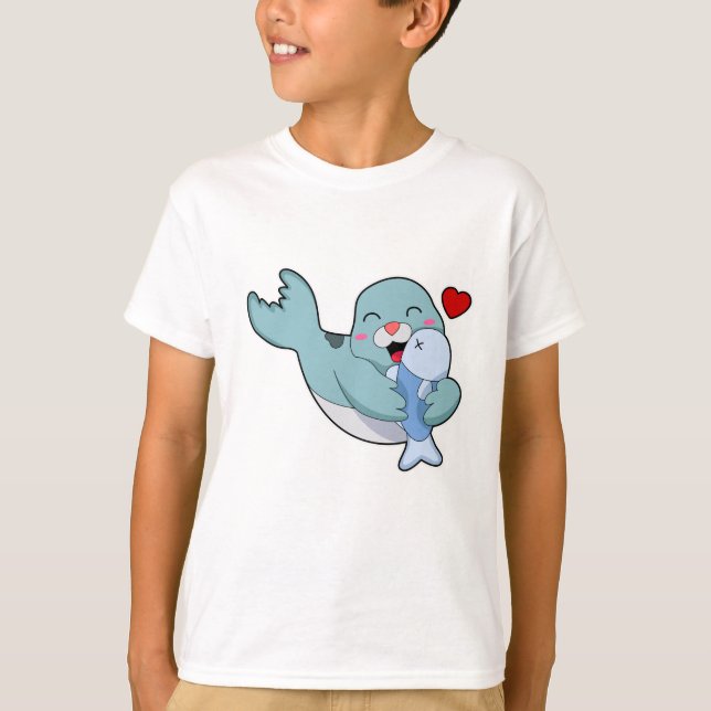 T-shirt Sceau avec poisson (Devant)