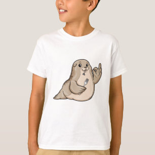 T-shirt Sceau avec poisson et fourche